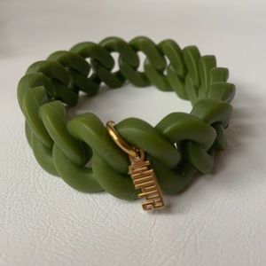 women’s rubber army green bracelet
